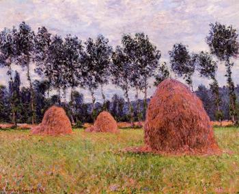 Claude Oscar Monet : Haystacks, Overcast Day